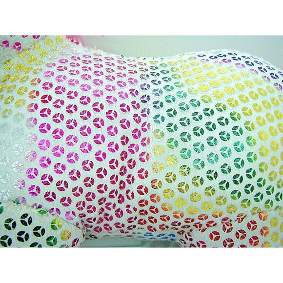 Dan Dee Rainbow Sparkle Glitter Unicorn Plush Stuffed Animal Toy Security 11” - Picture 8 of 11